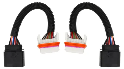 Image de Lot de 2 faisceaux de câbles pour phares au xénon (gauche et droite) avec protection des circuits, référence 95563123910, pour Cayenne de 2003 à 2006