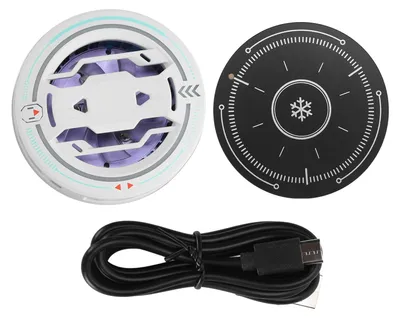 Produktbild von Handy-Lüfter, 3 Geschwindigkeiten, magnetischer Halbleiter-Mobilkühler mit Licht zum Spielen, Ansehen von Videos, Weiß