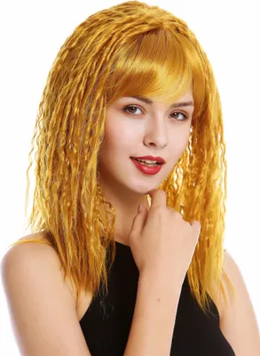 Produktbild von WIG ME UP Perücke Locken Gekreppt Volumen Pony Kupferblond Blond DW90-144