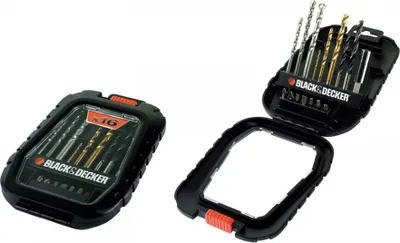 Image de Coffret 16 pièces Forets Titane et embouts de vissage Black + Decker A7186