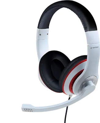 Produktbild von Gembird MHS-03-WTRDBK, Kabelgebunden, Gaming, 20 - 20000 Hz, 200 g, Kopfhörer, Schwarz, Rot, Weiß