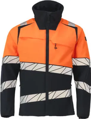 Produktbild von Mascot Softshelljacke 25002-246 Gr. S schwarzblau/hi-vis orange