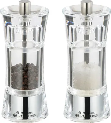 Obrázek produktu pro Set mlýnků pepř/sůl AACHEN, 14 cm, akryl, Zassenhaus