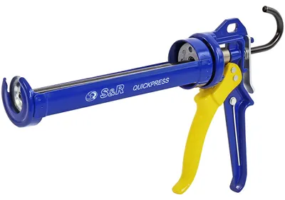 Produktbild von S&R Kartuschenpresse mit Drehrahmen für Kartuschen bis 310ml, professionelle Silikonspritze, Kartuschenpistole mit Schubverhältnis von 18:1, mit Reinigungspin für verstopfte Düsen