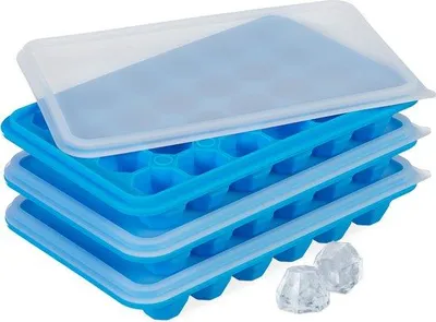 Obrázek produktu pro Třídílná sada forem na zmrzlinu z modrého a průhledného materiálu