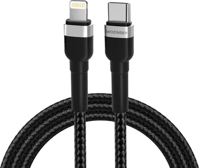 Produktbild von Wozinsky USB-C zu Lightning Kabel 30W 2m Schwarz