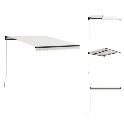 Immagine prodotto di vidaXL Tenda da sole retrattile azionata manualmente 300 x 250 cm Crema -  Tende da sole