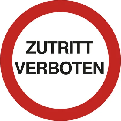 Zdjęcie produktu dla EXACOMPTA  67061B EXACOMPTA Hinweisschild "Zutritt verboten", rot/weiß