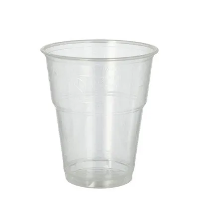 Produktbild von 1120 Papstar Kaltgetränkebecher, PLA pure 0,3 l Ø 9,5 cm, 11 cm glasklar mit Schaumrand 16174