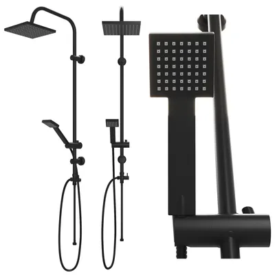 Produktbild von Granitan | ERIE - Duschset - Regendusche - Schwarz - Edelstahl