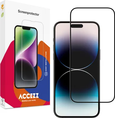 Produktbild von Accezz Full Cover Screen Protector aus gehärtetem Glas für das iPhone 14 Pro / 15 / 16