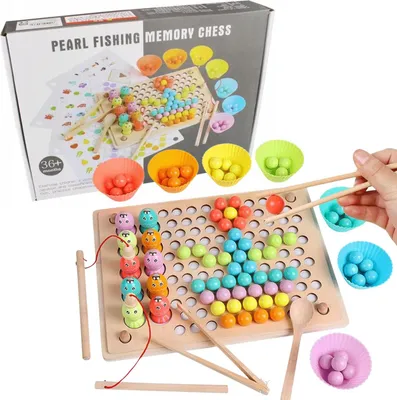 Produktbild von Holzpuzzle Gehirntraining Montessori Fischfangspiel