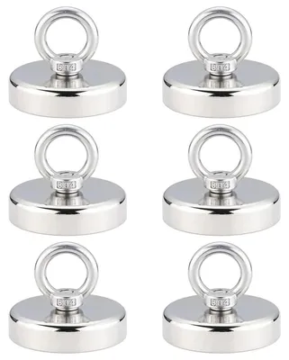Immagine prodotto di Set di 6 magneti al neodimio da 36 mm, ad alta potenza, con anello