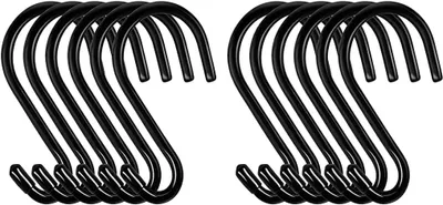 Produktbild von 12 Edelstahl-S-Haken, 15 cm, 30 kg Tragkraft, für Küche/Bad/Büro