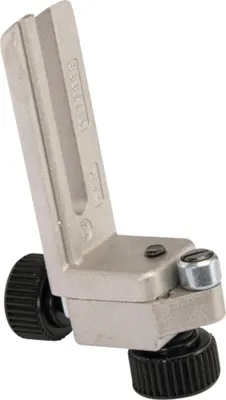 A close-up studio shot of a metal guide roller.