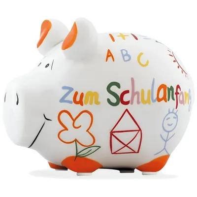 Produktbild von Sparschwein Zum Schulanfang - KCG Kleinschwein 101570 - Marken-Sparschwein