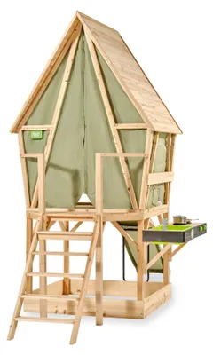 Produktbild von EXIT Yuki 550 Spielhaus, mit Rutsche & Spielküche & Sandkasten, Spielhaus für Draußen, Kinder
