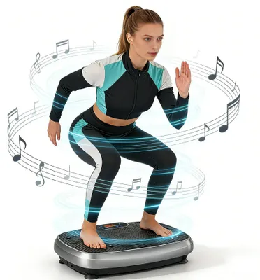Obrázok produktu pre 3D vibračná doska – zariadenie na celotelový tréning – 199 úrovní – 5 programov – na chudnutie a uvoľnenie svalov – fitness pre domáce použitie – sivá farba