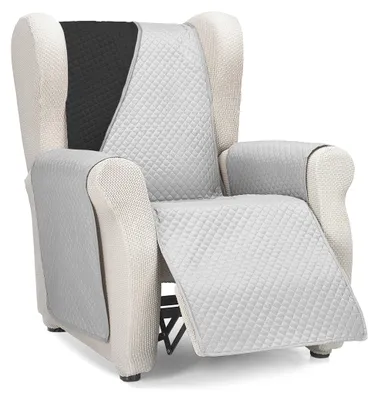 Obrázok produktu pre Poťah na sedaciu časť pohovky Martina Home, plast, sivá/čierna farba, pre jedno sedadlo/relaxačnú časť