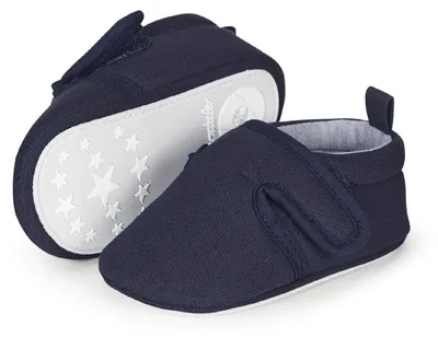 Produktbild von Sterntaler Jungen Baby-Krabbelschuhe mit Klettverschluss und Anziehhilfe, Farbe: