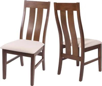 Produktbild von 2er-Set Esszimmerstuhl MCW-M58, Küchenstuhl Lehnstuhl Stuhl, Stoff/Textil Massiv-Holz  dunkles Gestell, creme