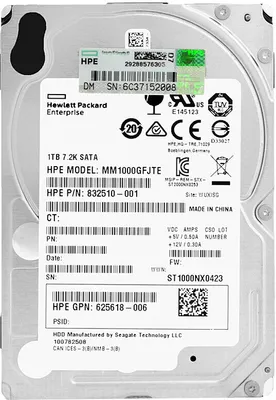 Produktbild von Hewlett Packard Enterprise 1TB SATA hard drive (MM1000GFJTE)