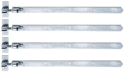 Immagine prodotto di Alberts 823603 Guida per porta, diritta, estremità arrotondata, regolabile di 30 mm, zincata blu, 660 x 40 mm, set da 4 pezzi