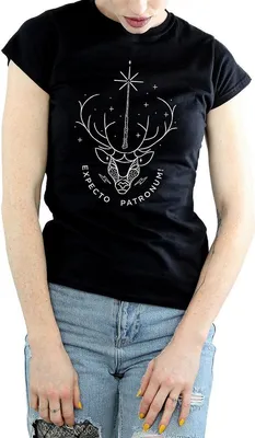 Produktbild von Harry Potter - "Expecto Patronum" T-Shirt für Damen BI1140 (M) (Schwarz)