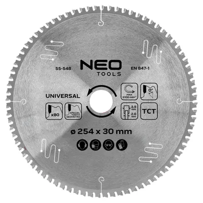 Image de Lame de scie, widia, 254 x 30 mm, 80 dents, universelle