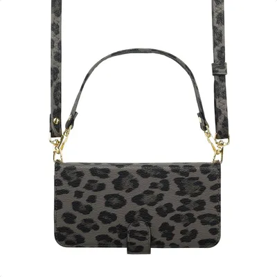 Immagine prodotto di Selencia Sabi Custodia a libro con motivo leopardato iPhone 16e - Midnight Black