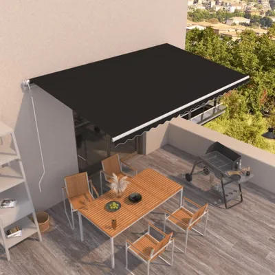 Obrázok produktu pre Maison Exclusive – Elektrická markíza, 5 x 3,5 m, antracitová farba, 100% polyester