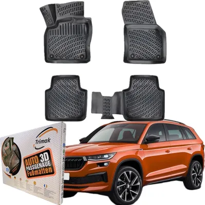 Produktbild von Trimak Autofußmatten kompatibel mit SKODA KODIAQ Auto Allwetter Gummimatten