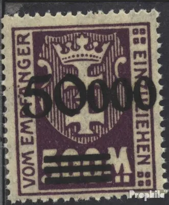 Produktbild von Briefmarken Danzig 1923 Mi P28II postfrisch Portomarke