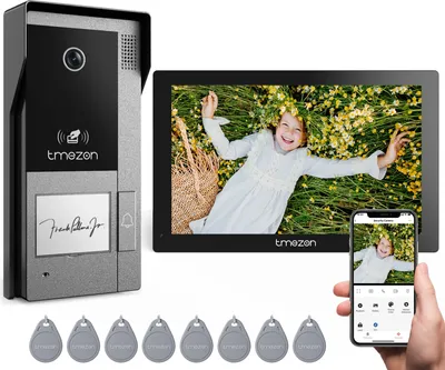 Obrázek produktu pro TMEZON WiFi video dveřní interkom, rozlišení 1080P, 7" dotykový displej, 1M1T