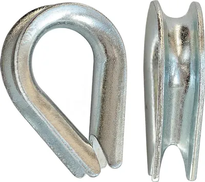 Produktbild von Kauschen Kausche Drahtseil Seilkauschen Drahtseilkausche für Seil verzinkt - Größe : 6 mm - Menge: 10
