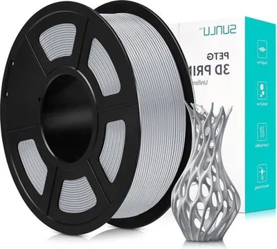 Immagine prodotto di Filamento da stampa in PETG color argento da 1,75 mm - 1 chilogrammo