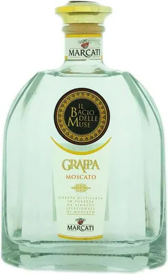 Produktbild von Marcati Grappa Moscato Decanter - Il Bacio Delle Muse - 700ml 40% Vol.