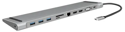 Immagine prodotto di LOGILINK LogiLink UA0373 dock/riproduttore di porte per computer portatili Wired USB 3.2 Gen 1 (3.1 Gen 1) Type-C Alluminio