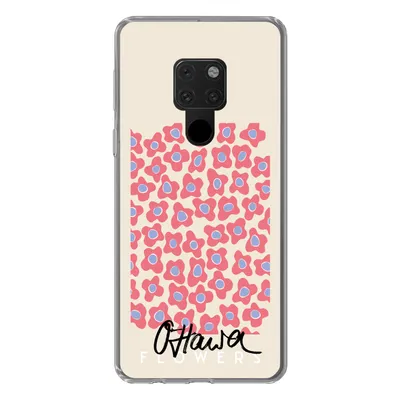 Produktbild von MuchoWow® Handyhülle Schutzhülle Hülle für Huawei P40 Lite Blume - Muster - Rosa Silikon Softcase Handy Hülle - Handy