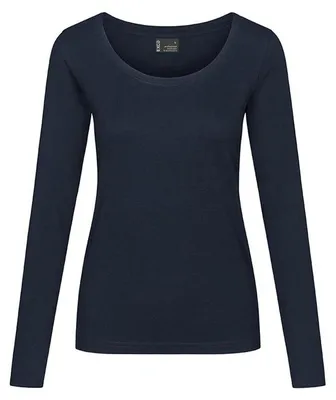 Image de Promodoro - T-shirt pour femmes, manches longues LT3215 (S) (marine)