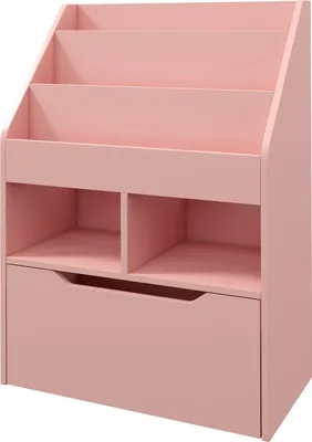 Produktbild von Kinderbücherregal mit Schublade, Rosa, 60 x 30 x 90 cm