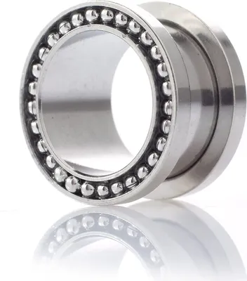 Produktbild von Ohr Flesh Stahl Tunnel Piercing Screw Motiv Kugel T1897- 6mm