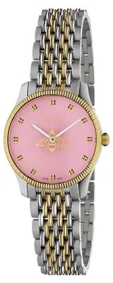 Produktbild von Gucci G Timeless Damenuhr gold silber rosa