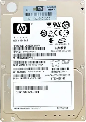 Produktbild von Festplatte HP DG0300FAMWN 300GB 10 000 Rpm Sas II 2,5 Zoll 507119-002