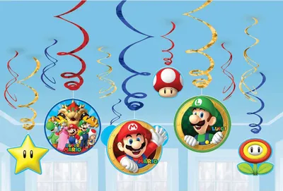 Image de Super Mario 12 Swirl Girlanden
