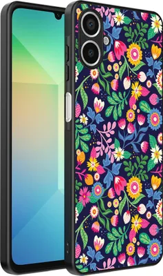 Produktbild von Smartphonica Handytasche Geeignet für Samsung Galaxy A06 mit Blumendruck - TPU Rückseite Abdeckung Fall Blumendesign