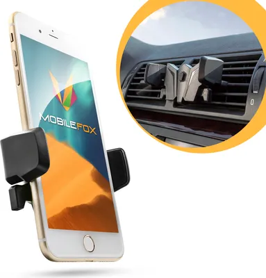 Produktbild von Mobilefox KFZ Handy Fledermaus Lüftungsgitter Halter Halterung Universal Schwarz