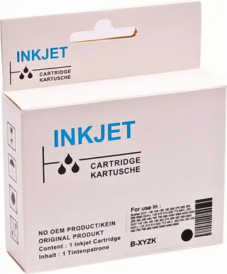 A white cardboard box for an inkjet cartridge.
