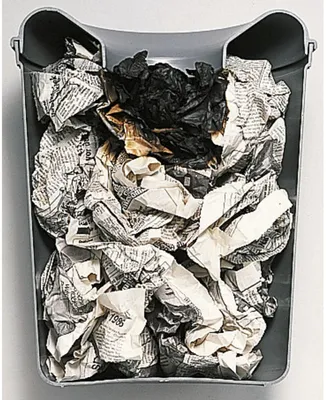 Produktbild von Exacompta 42541D Feuerfester Papierkorb 15L Steingrau