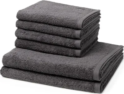 Produktbild von Ross Vita 4 X Handtuch 2 X Duschtuch im Set Weiches Material mit hohem Flächengewicht, Modische Farben für frische Akzente, Elegante Bordüre und Logo-Stickerei